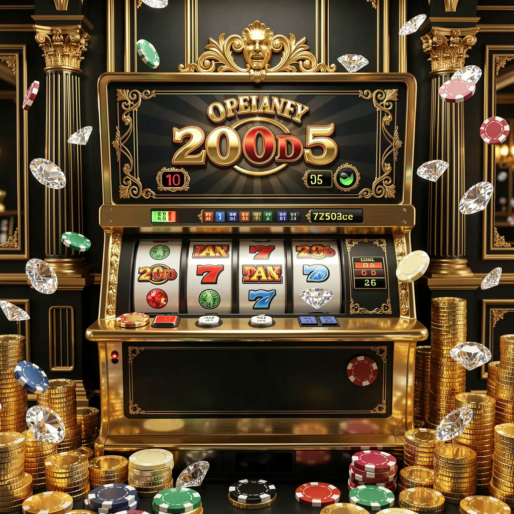 Luxury slot machine with classic symbols and flying gold coins showcasing the high-end slot experience at JOY1111 casino for players in Nepal